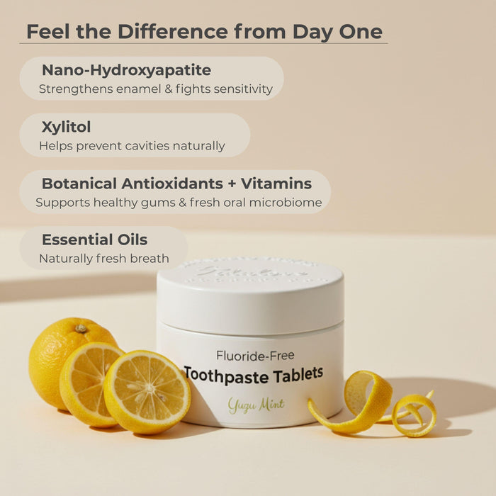 Fluoride-Free Yuzu Mint Toothpaste Tablets — 1 Month