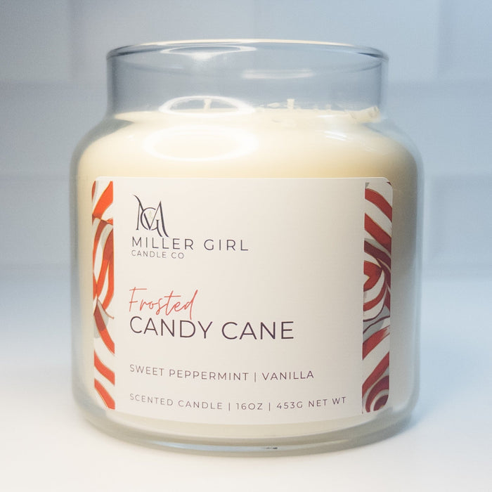 Frosted Candy Cane | Candles + Wax Melts