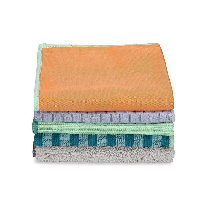 Full Circle Renew Essentials Microfiber Multicolour Cloths - Set of 5