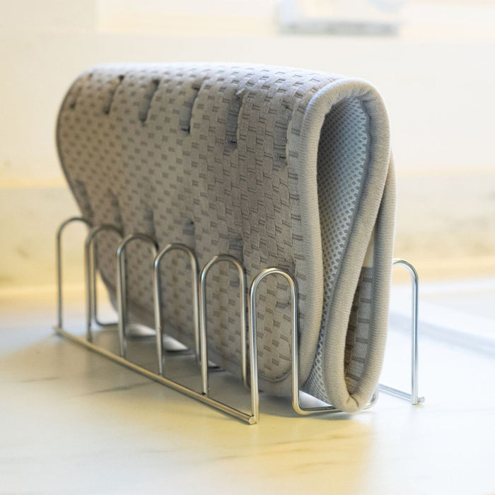 Full Circle Shape Shifter 2-in-1 Rack & Microfiber Mat - Grey