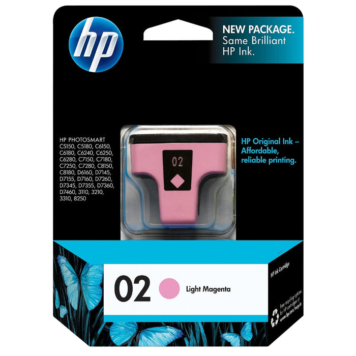 Genuine HP 02 (C8775WN) Light Magenta Ink Cartridge