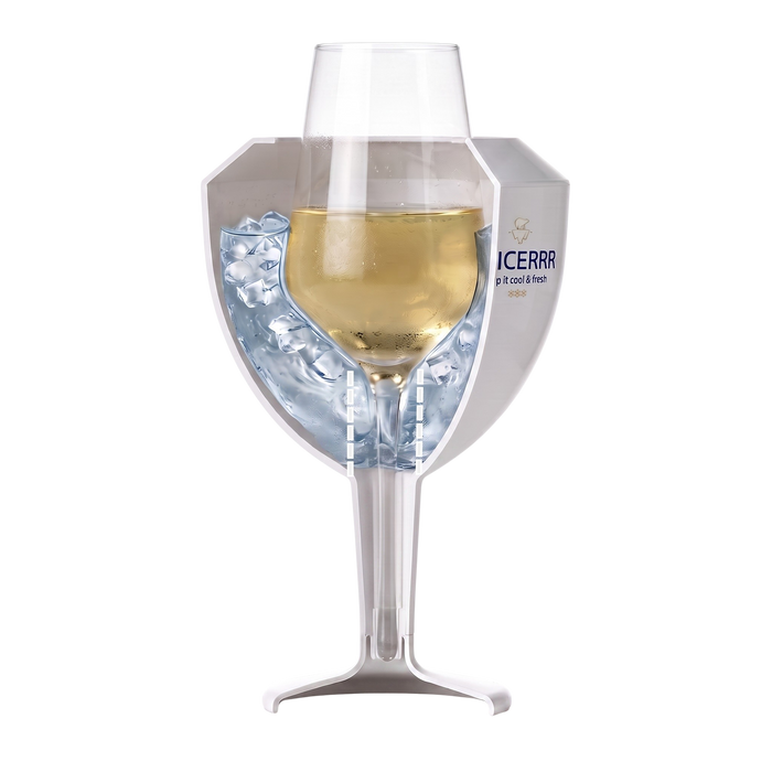 GLICERRR Wijnglas koeler en houder set + glas - 4 stuks