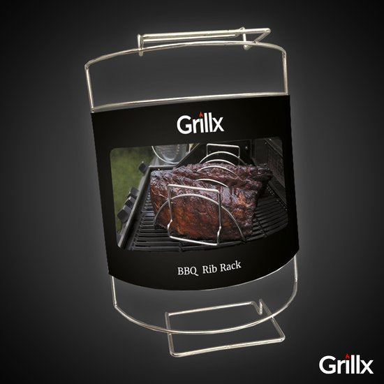 GrillX BBQ Sparerib Rek - Hittebestendig Staal - Grillen van Vlees en Gevogelte
