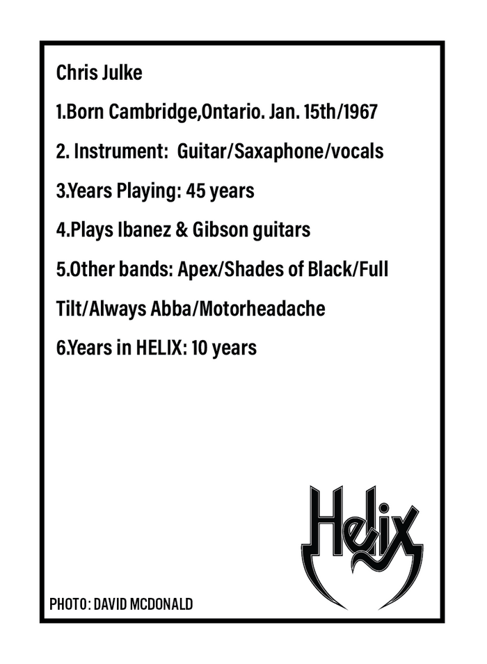 HELIX - Baseball Card Set