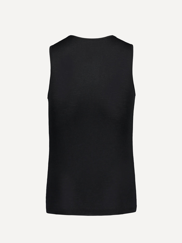 Hihaton aluspaita silkkivillaa, unisex, musta - Ruskovilla