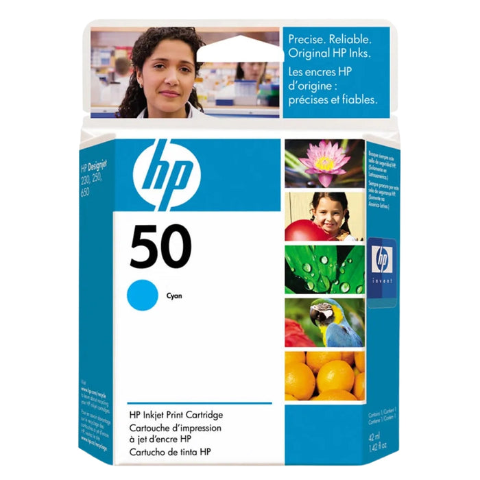 HP 50 51650C Cyan Ink Cartridge