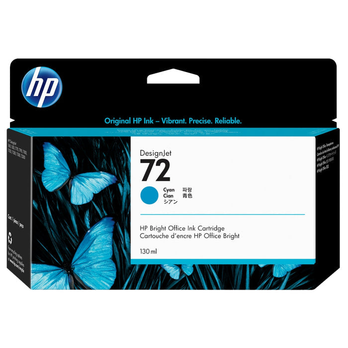 HP 72 130-ml (C9371A) Cyan DesignJet Ink Cartridge