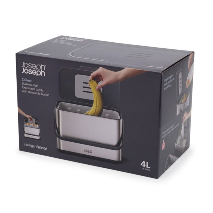 Joseph Joseph Collect 4L Stainless Steel Food Waste Caddy