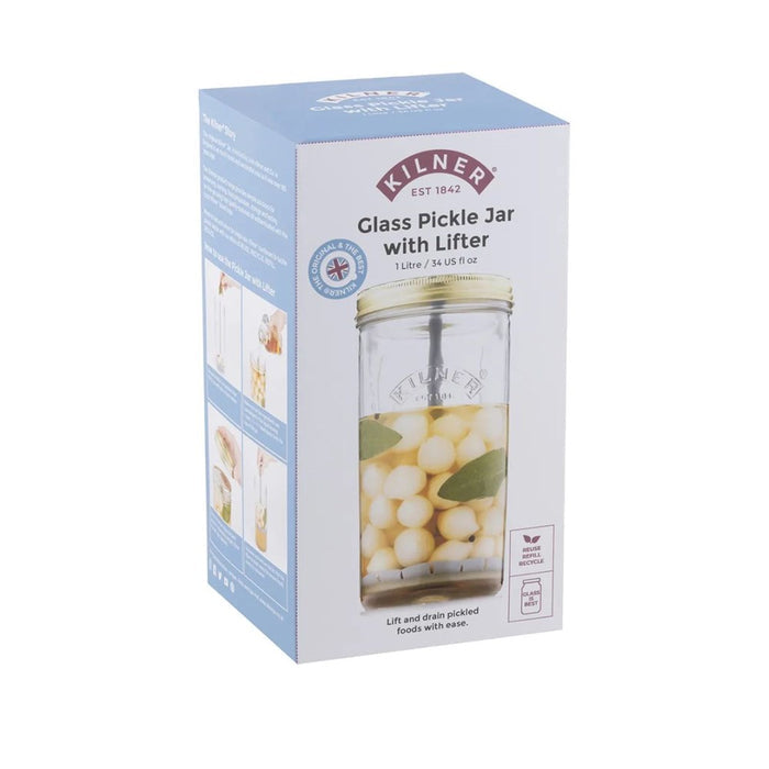 Kilner Pickle Jar With Lifter - 1 Litre