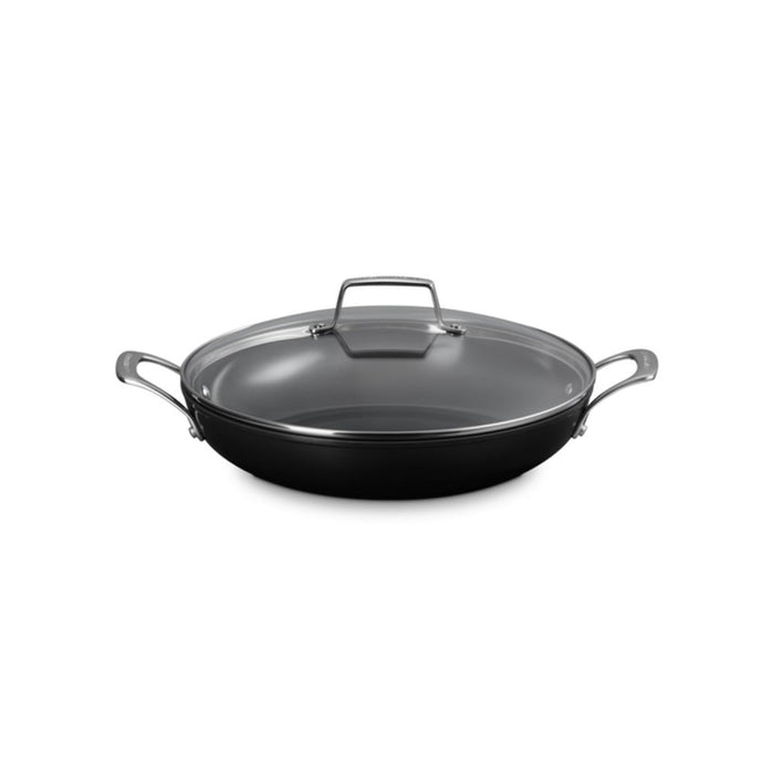 Le Creuset Essential Non-Stick Ceramic Shallow Casserole with Glass Lid - 30cm