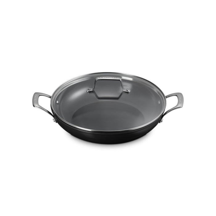 Le Creuset Essential Non-Stick Ceramic Shallow Casserole with Glass Lid - 30cm
