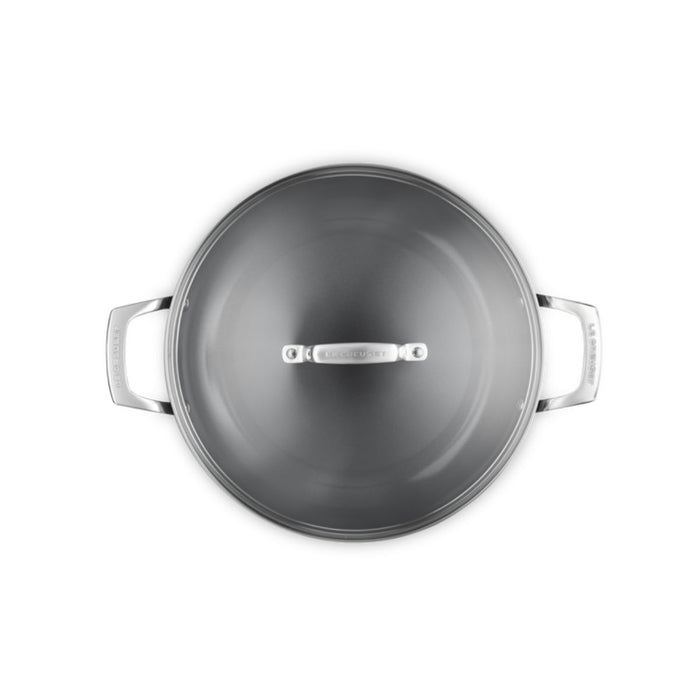 Le Creuset Essential Non-Stick Ceramic Shallow Casserole with Glass Lid - 30cm