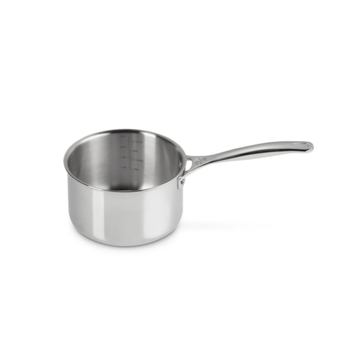 Le Creuset Signature 3 Ply Stainless Steel Saucepan with Lid - 18cm