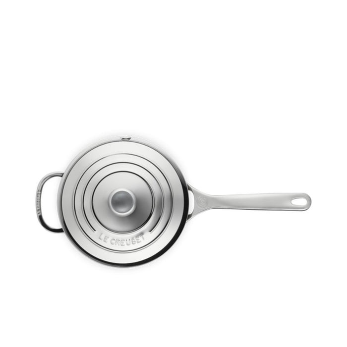 Le Creuset Signature 3 Ply Stainless Steel Saucepan with Lid and  Helper Handle -20cmcm