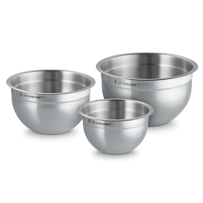 Le Creuset Stainless Steel Kitchen Bowl Set - Set of 3