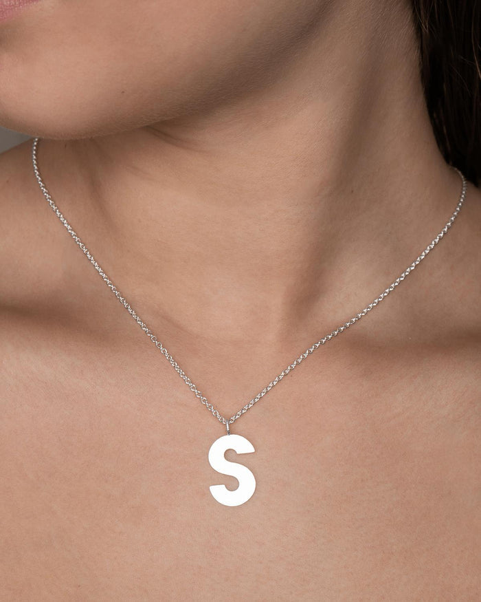 Letter S Halskæde Stor