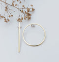 LIVI/02 Liviana large brass circle and bar studs