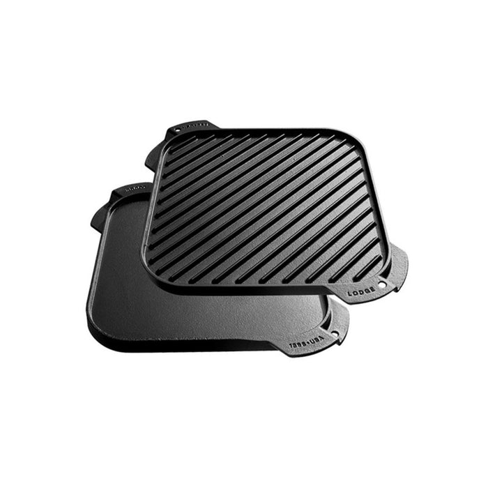 Lodge Single Burner Reversible Square Griddle - 26cm