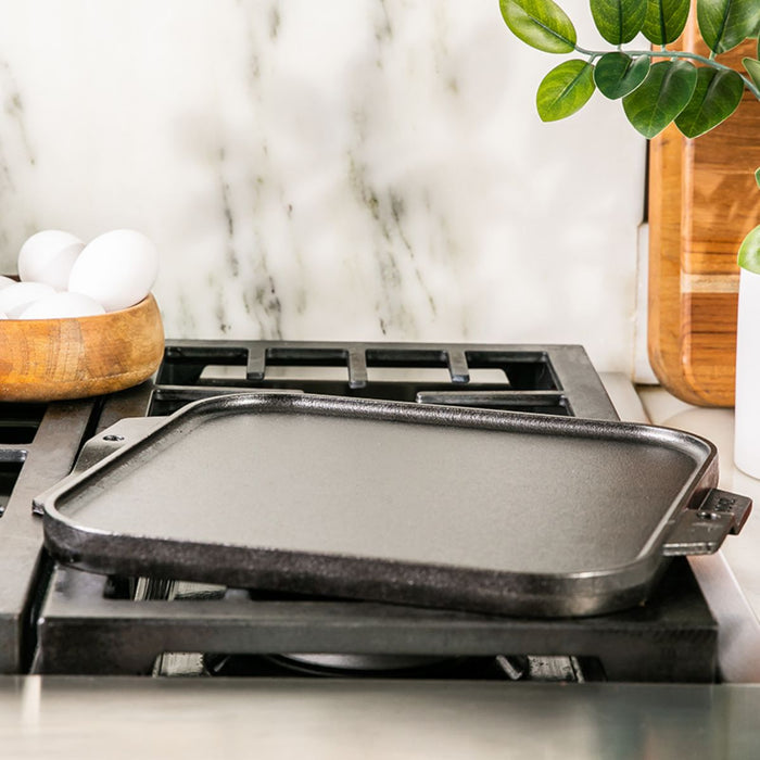 Lodge Single Burner Reversible Square Griddle - 26cm