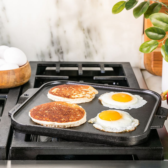 Lodge Single Burner Reversible Square Griddle - 26cm