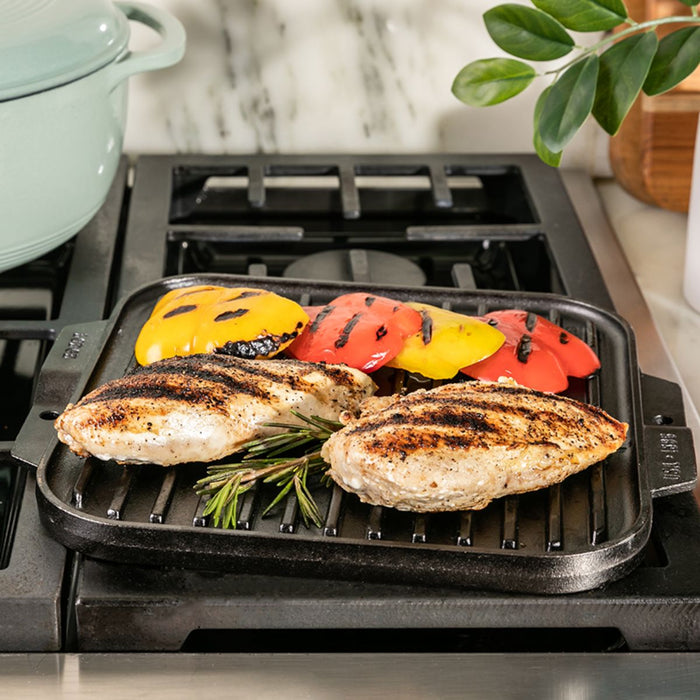 Lodge Single Burner Reversible Square Griddle - 26cm