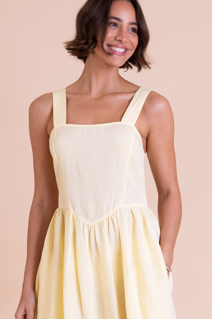 LV2268  Square Neck Summer Dress