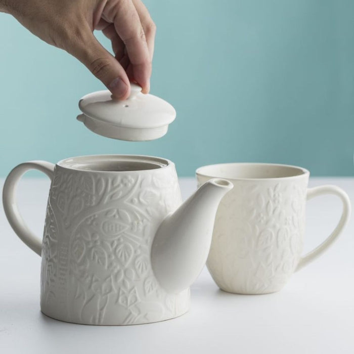 Mason Cash 'In The Forest' Teapot White - 1L