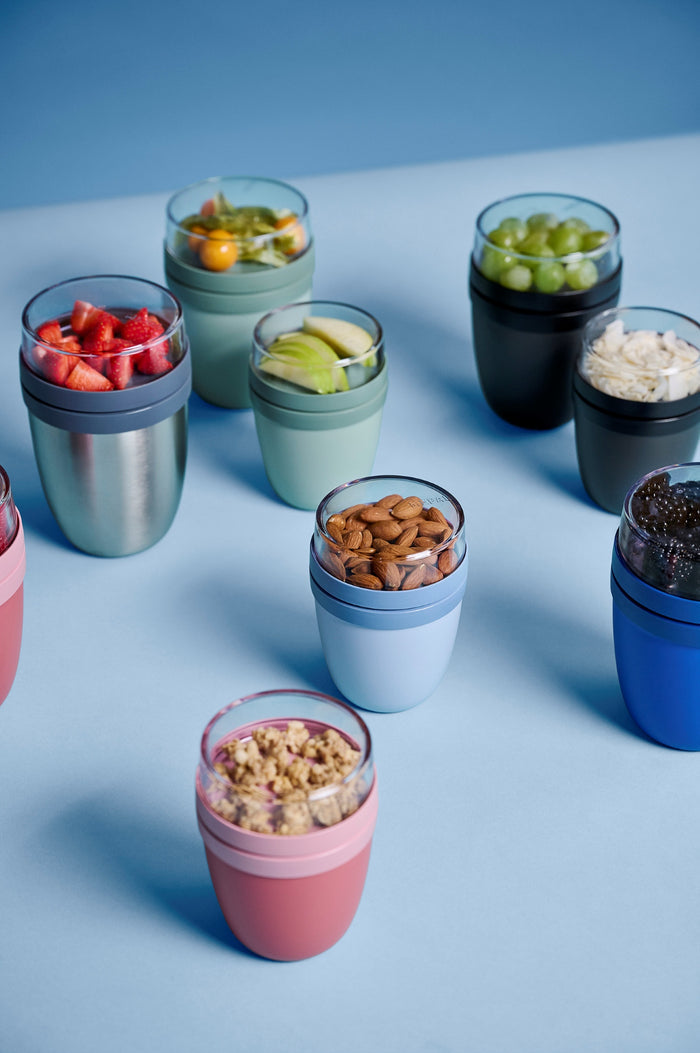 Mepal Yoghurt Beker / Muesli Beker / Lunchpot Ellipse Nordic Sage - 500 ml + 200 ml