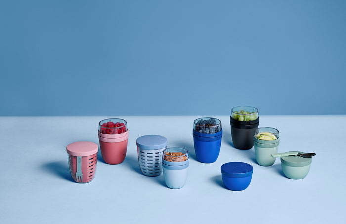 Mepal Yoghurt Beker / Muesli Beker / Lunchpot Ellipse Nordic Sage - 500 ml + 200 ml