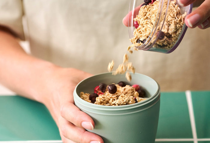 Mepal Yoghurt Beker / Muesli Beker / Lunchpot Ellipse Nordic Sage - 500 ml + 200 ml