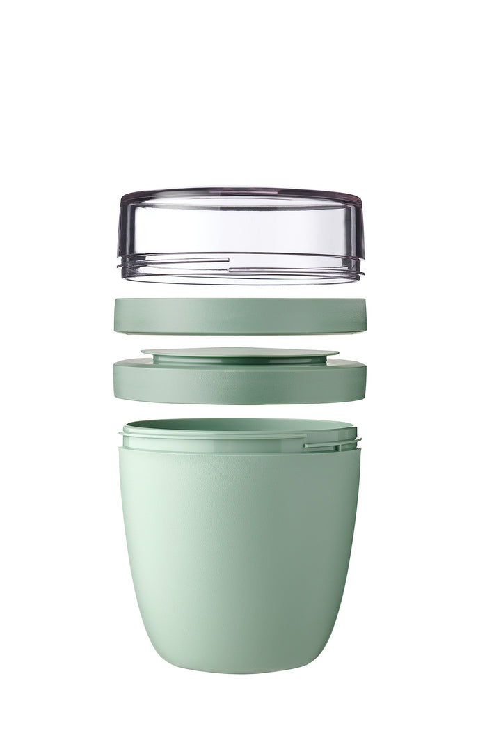Mepal Yoghurt Beker / Muesli Beker / Lunchpot Ellipse Nordic Sage - 500 ml + 200 ml