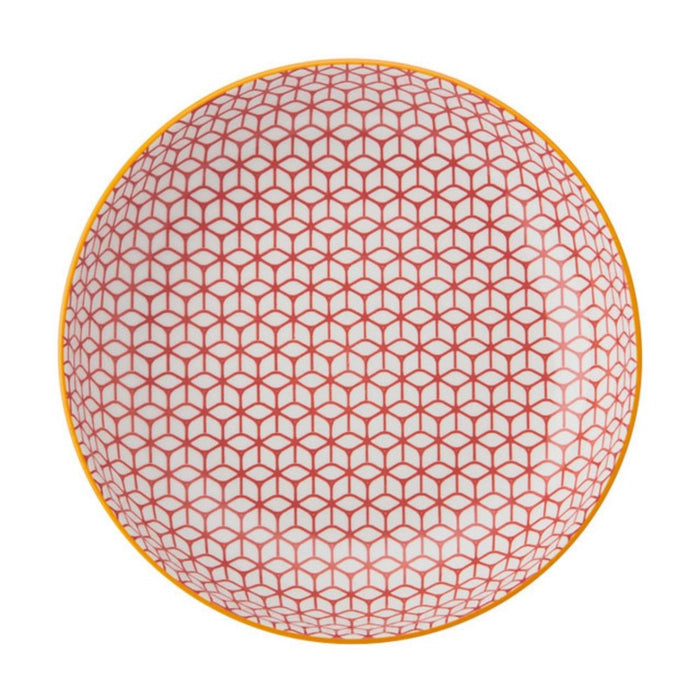 Mikasa Stoneware Bowl - 21cm - Blue Geometric