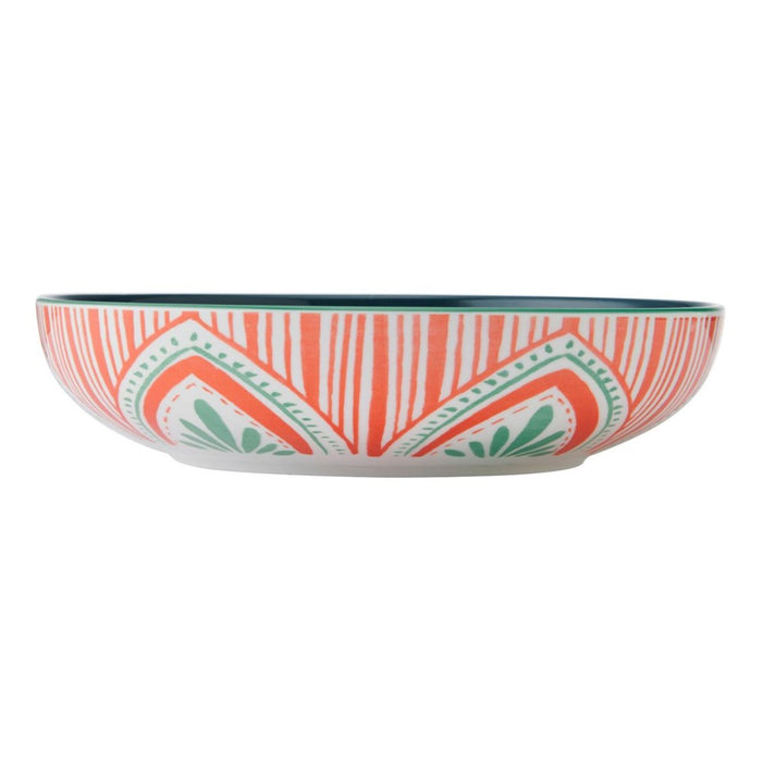 Mikasa Stoneware Bowl - 21cm - Folk Pattern