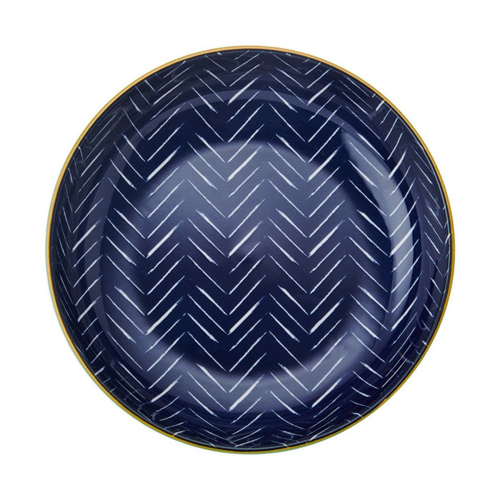 Mikasa Stoneware Bowl - 21cm - Indigo Chevron