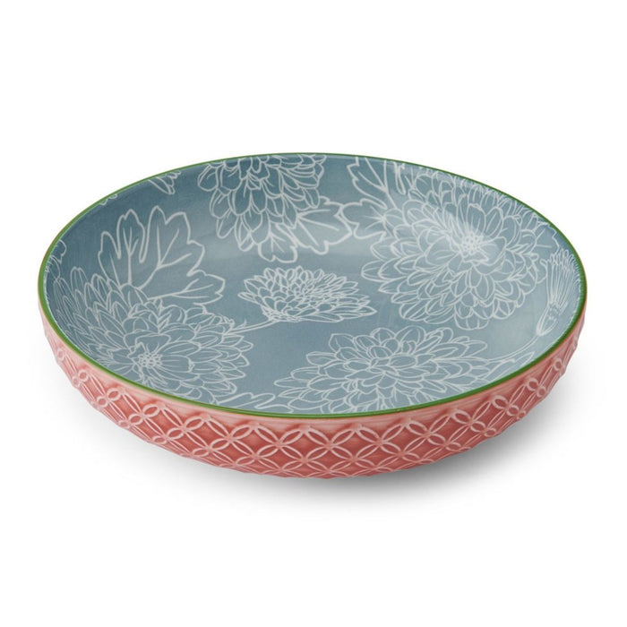 Mikasa Stoneware Bowl - 21cm - Leaf & Geometric