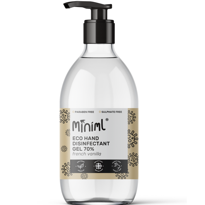 Min186 Hand Disinfectant Gel 500ml Glass Bottle