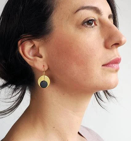 NIN/04 brass+black 3 in 1 hoops