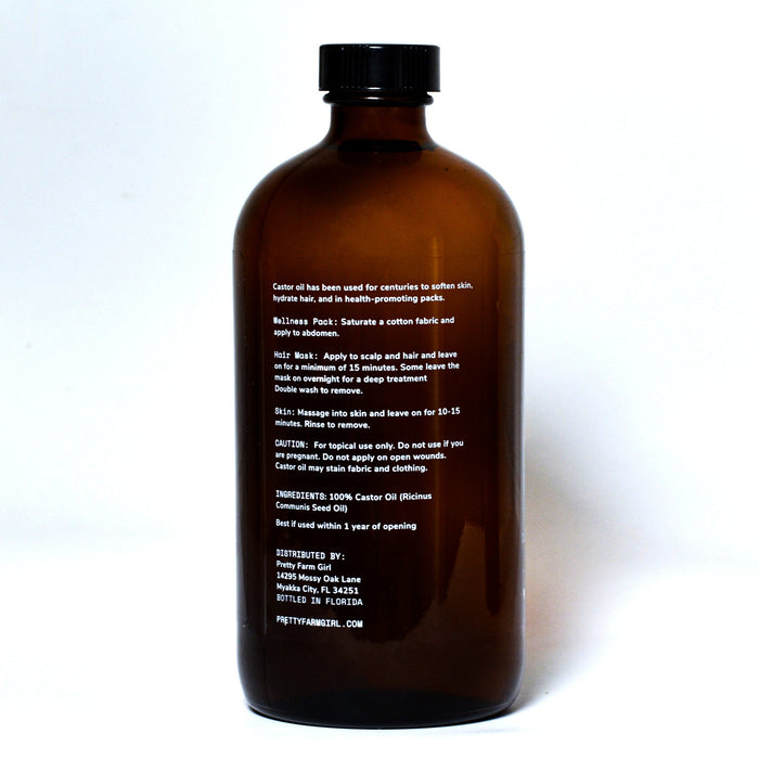 Organic Pure Castor Oil + Cloth Pack Bundle