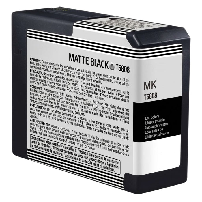 Original Epson T5808 Matte Black 80ml Ink Cartridge