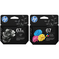 Original HP 67XL Black and 67 Color Ink Cartridge-2 Pack