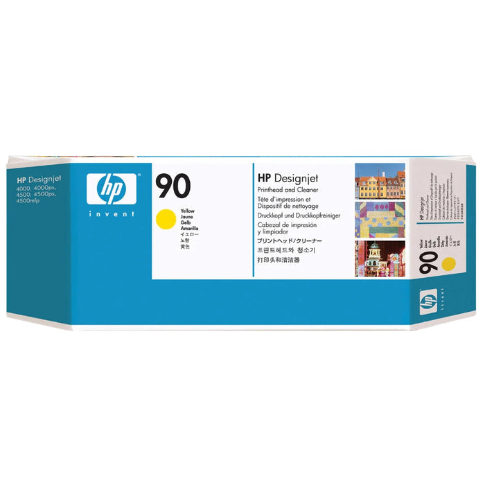 Original HP 90 (C5057A) Yellow Printhead & Cleaner Cartridge