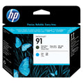 Original HP 91 (C9460A) Matte Black and Cyan Printhead Cartridge