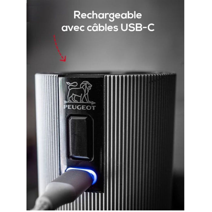 Peugeot Line Electric uSelect Pepper Mill - Carbon - 15cm