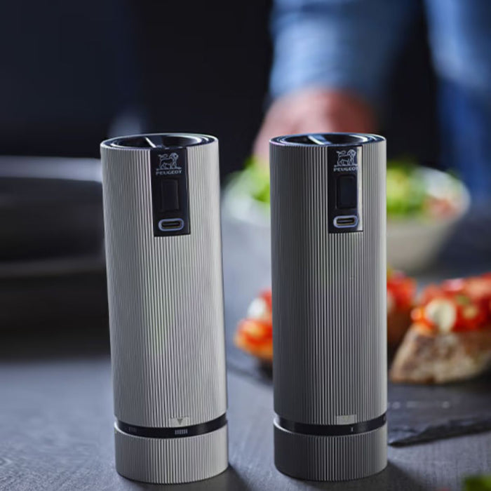 Peugeot Line Electric uSelect Pepper Mill - Carbon - 15cm