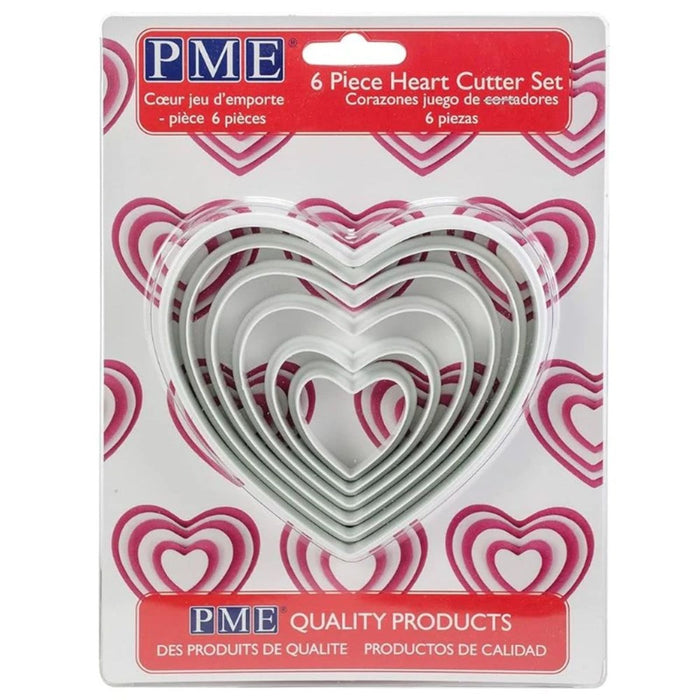 PME  Classic Shapes Cutters - Hearts - Set of 6