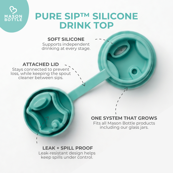 Pure Sip™ Silicone Drink Top, 4 Pack