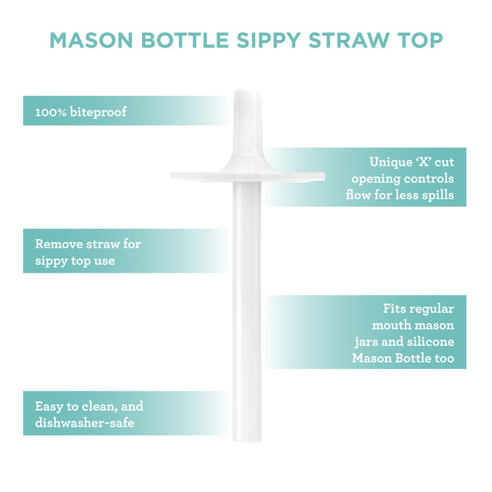Silicone Straw Tops, 2 Pack
