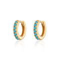 SPESGS133 Huggie ER with Turquoise Stones