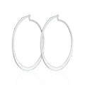 SPESSS122 Flat Hoop Earrings - St Silver