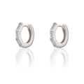 SPESSS164 Baguette Huggie Clear Stones - SS